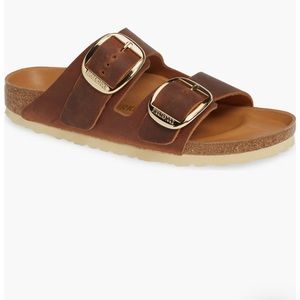 Big Buckle Cognac (Brown) Leather Birkenstocks Sz 9.5 (40)